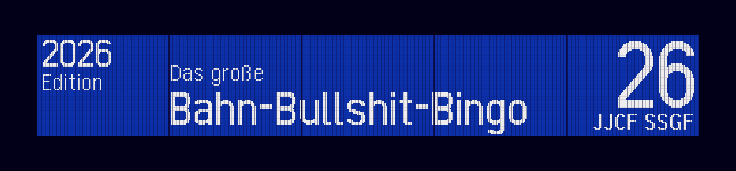 Das große Bahn-Bullshit-Bingo 2026